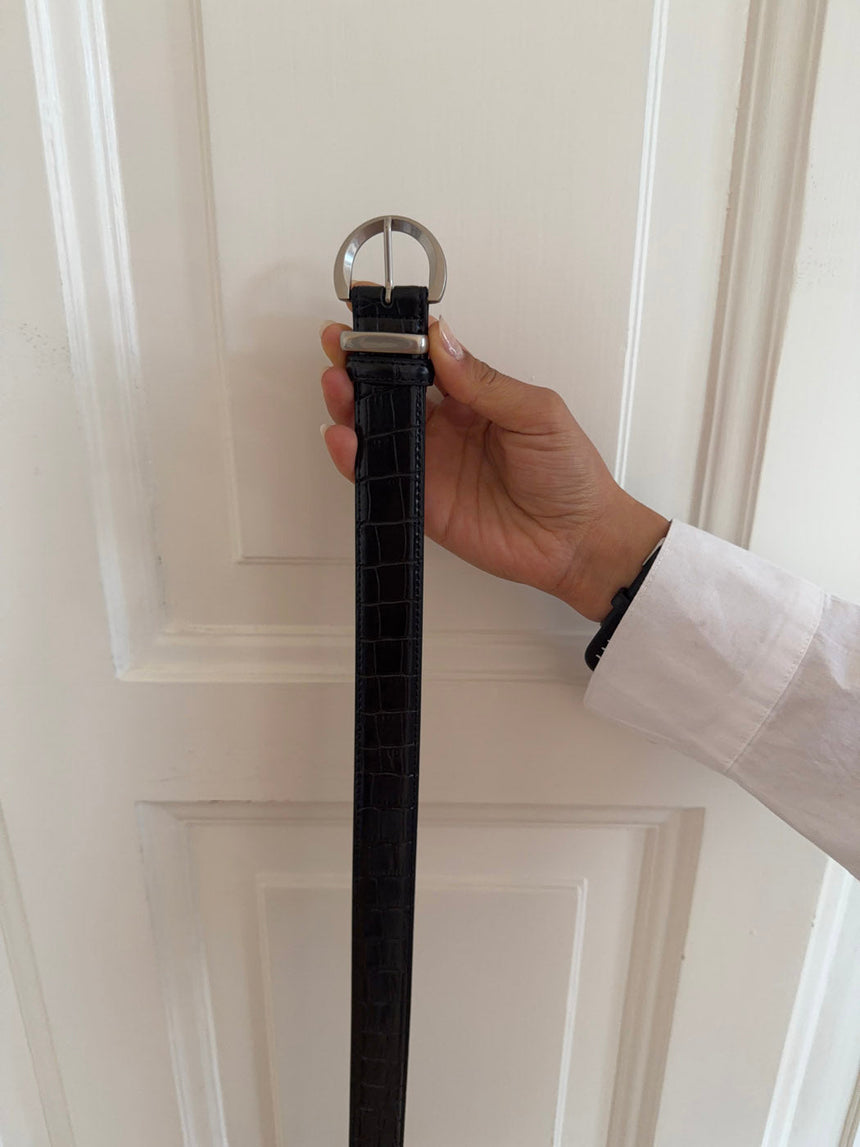 Noble belt- Black/silver