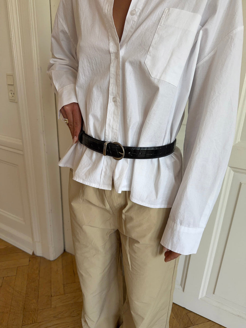 Noble belt- Black/silver