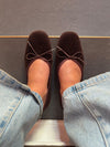 Cossetta ballerina with ridges - Dark brown