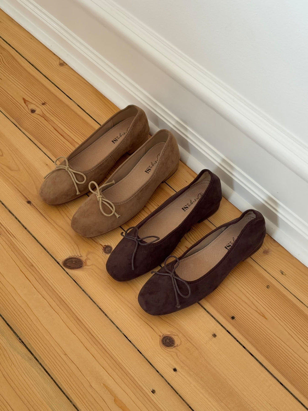 Yuna ballerina with heel - Beige