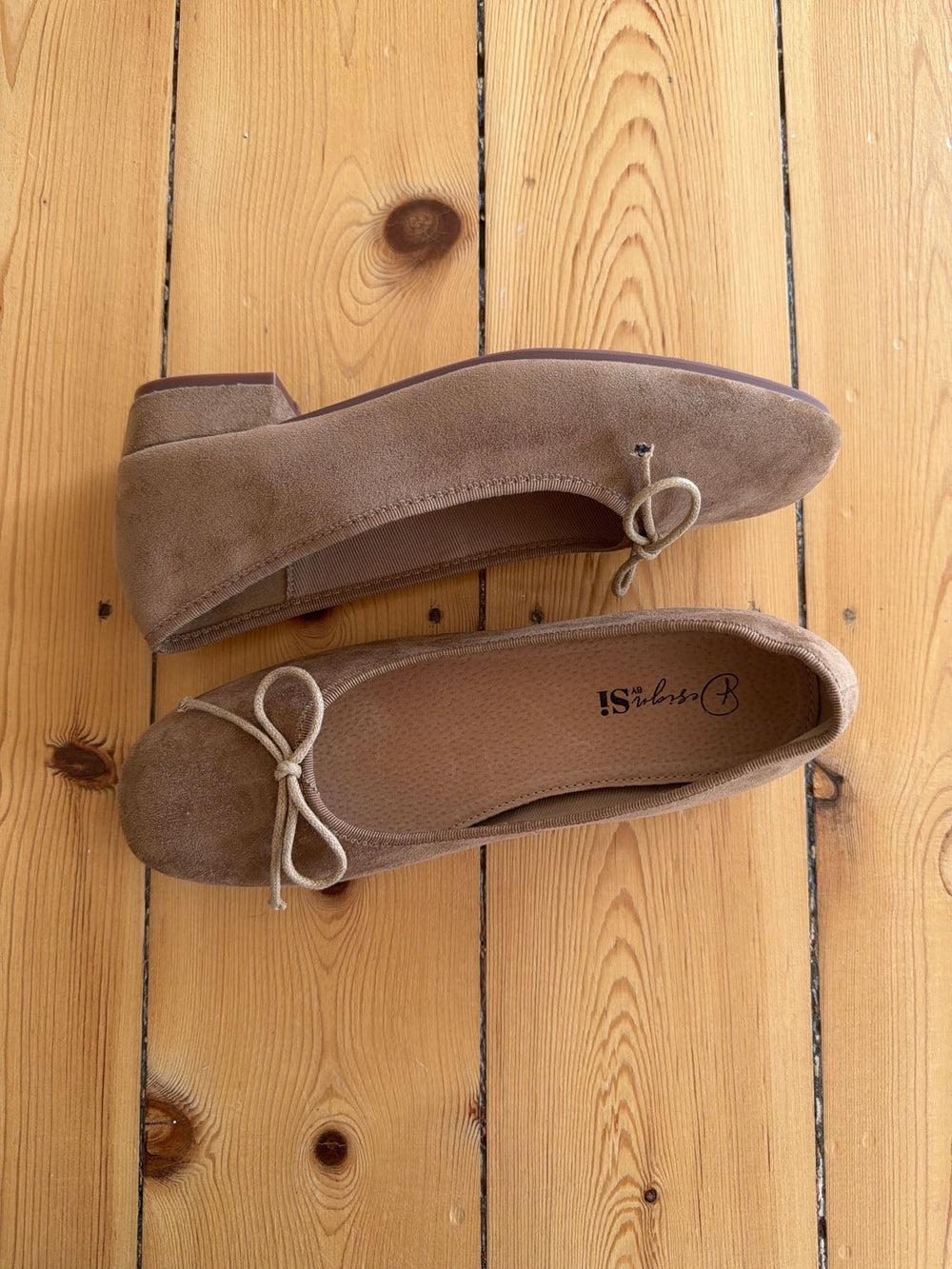 Yuna ballerina with heel - Beige