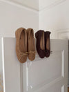 Yuna ballerina with heel - Dark brown