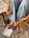 Yuna ballerina with heel - Beige