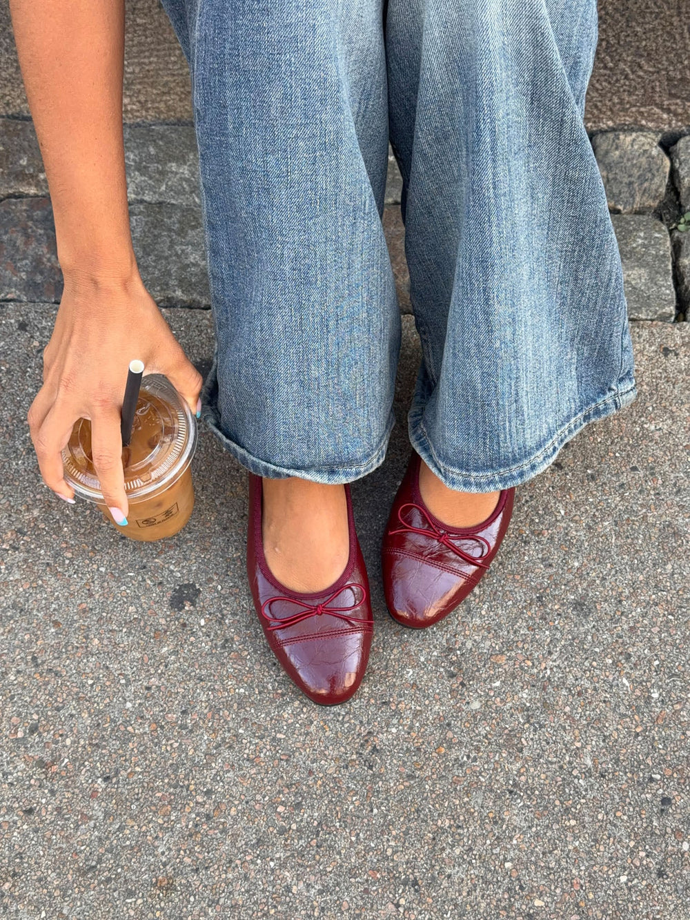 Elira ballerina with bow - Red