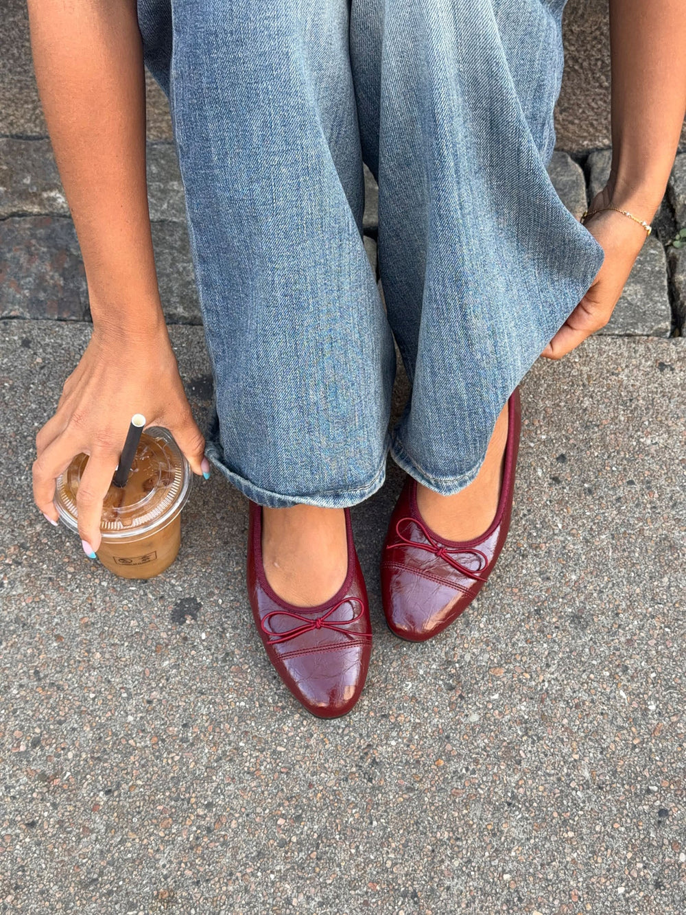 Elira ballerina with bow - Red