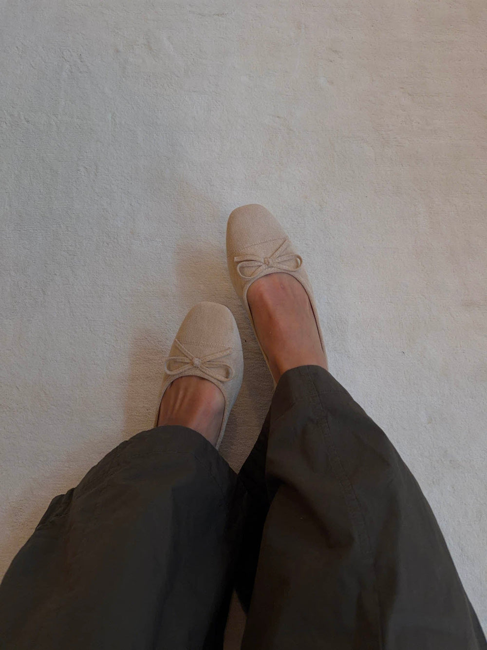 Fione suede ballerinas – Beige