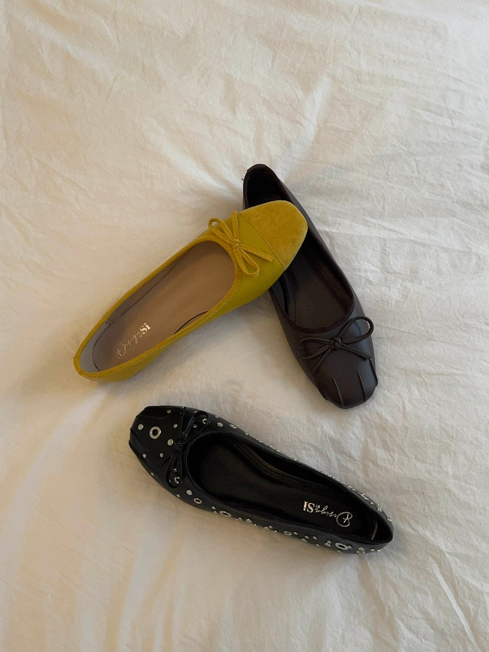Fione suede ballerinas - Yellow