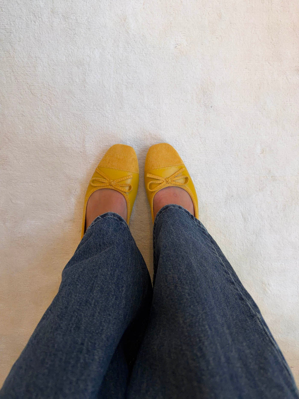 Fione suede ballerinas - Yellow