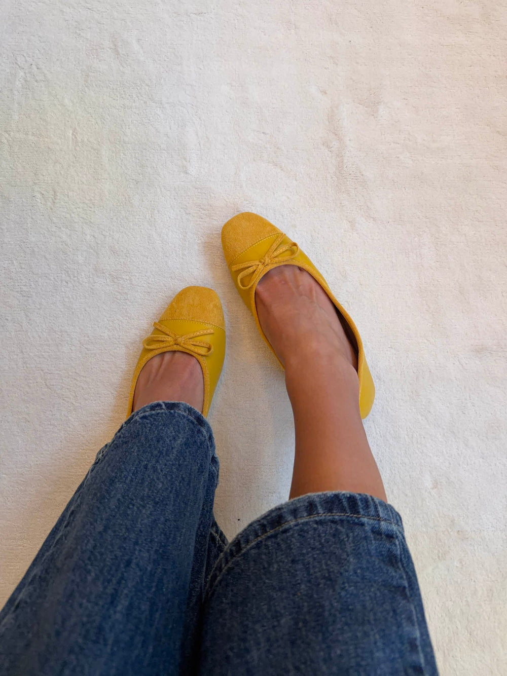 Fione suede ballerinas - Yellow