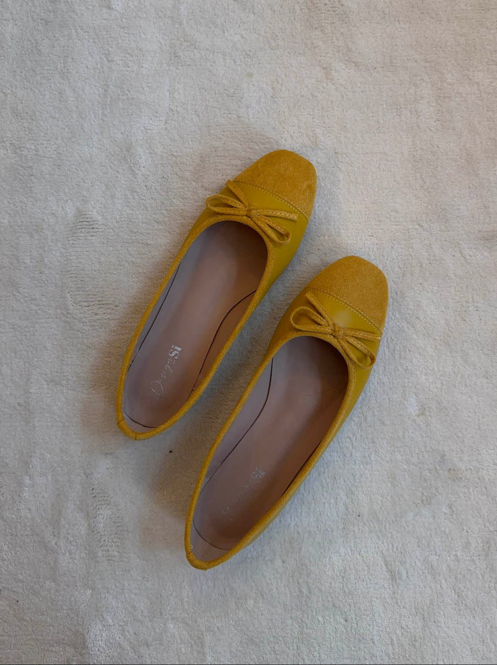 Fione suede ballerinas - Yellow