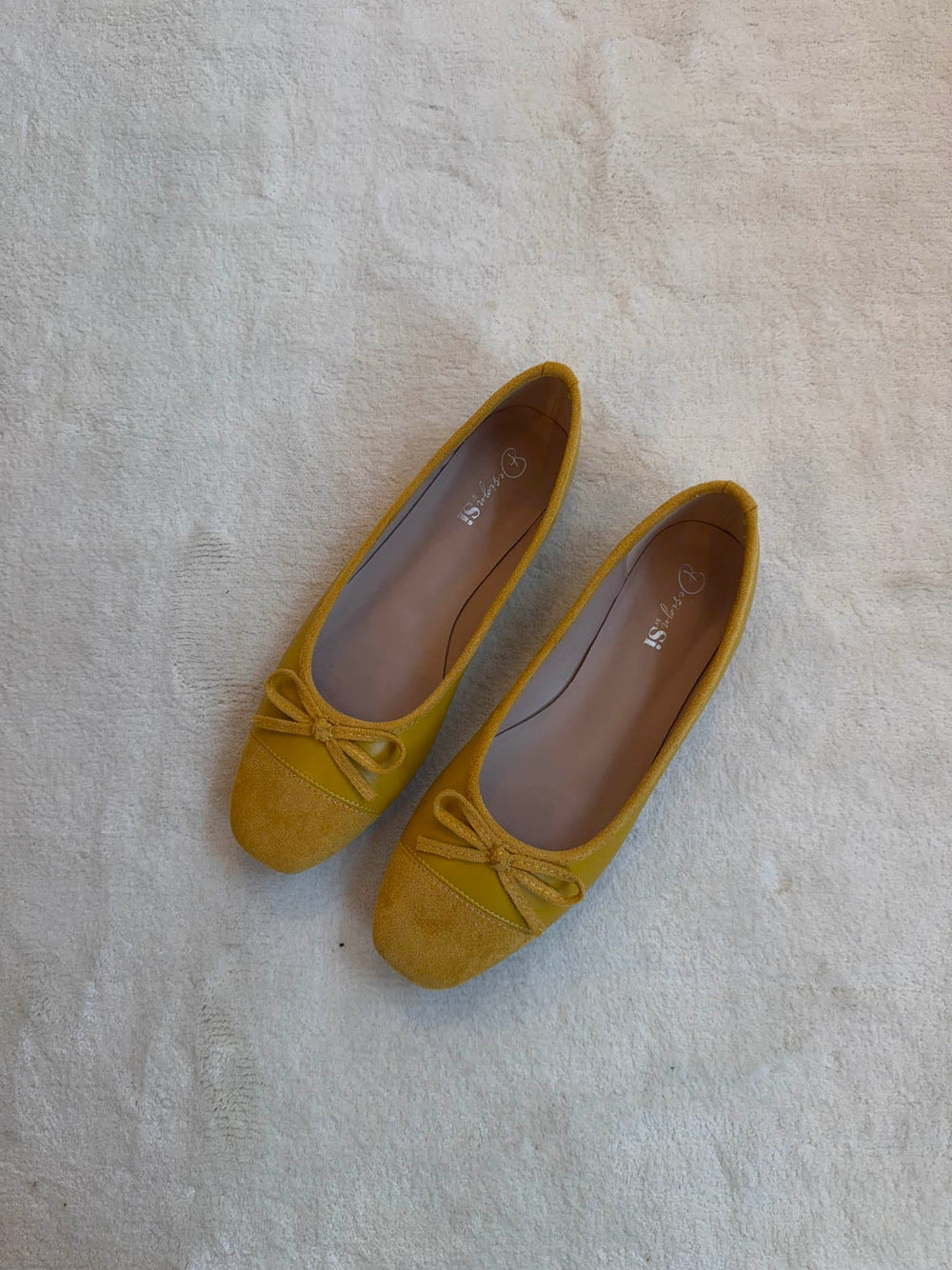Fione suede ballerinas - Yellow