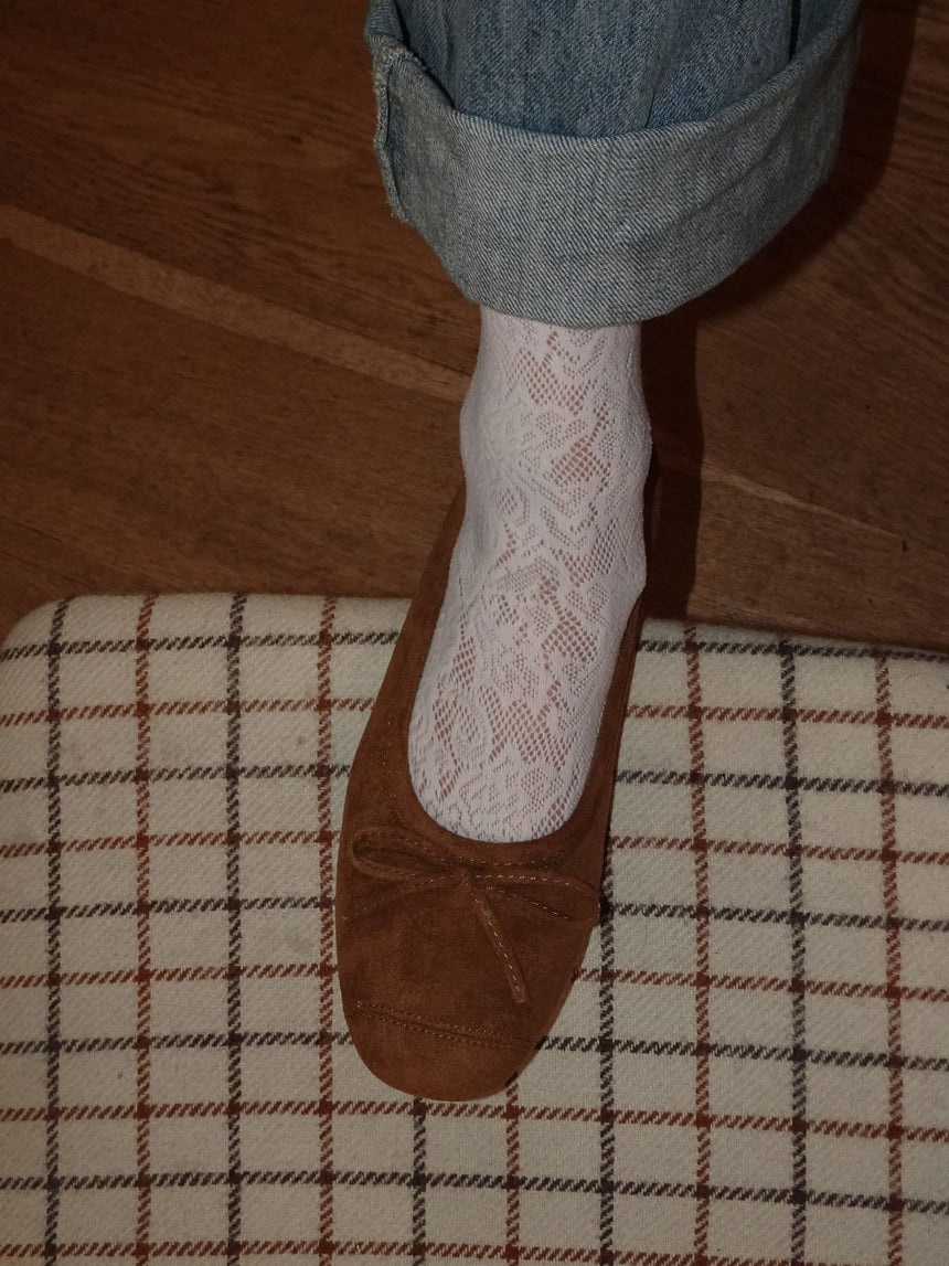 Gina ballerinas in suede - Brown