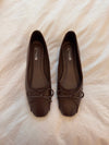 Eline ballerinas with detailing – Dark brown
