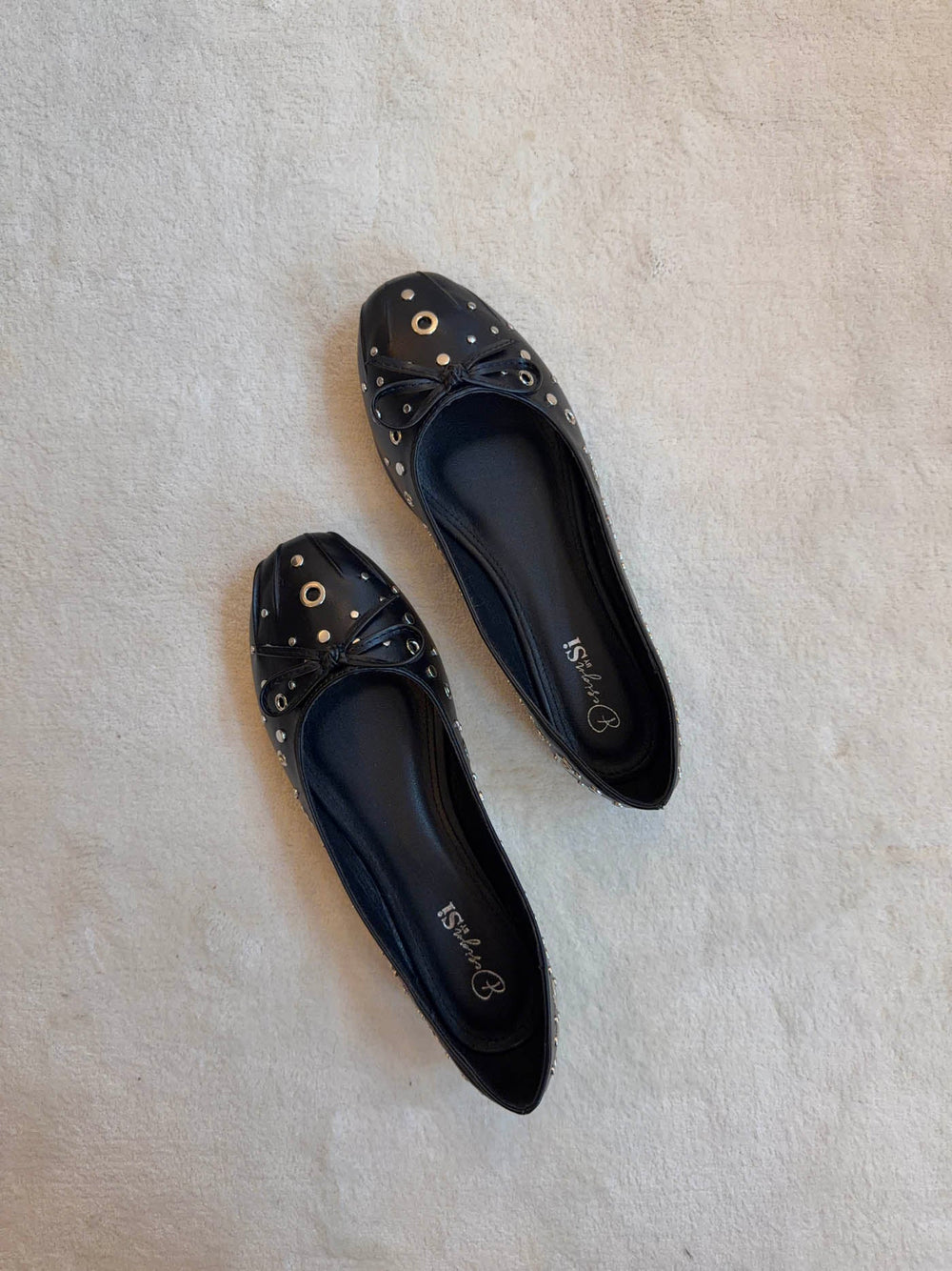 Katarine ballerinas with stud details - Black