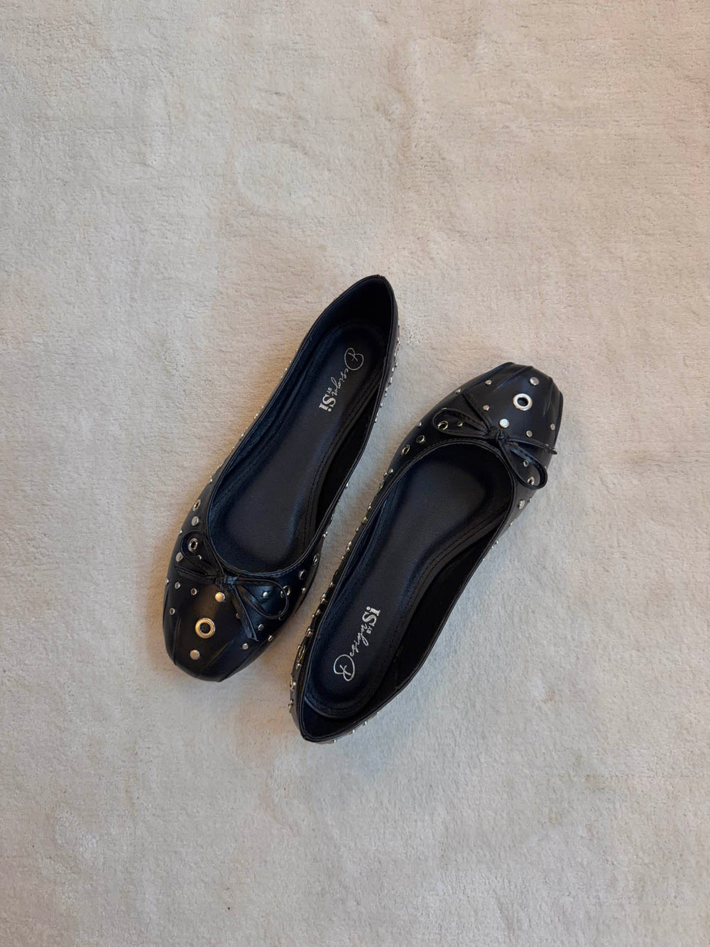 Katarine ballerinas with stud details - Black