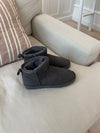 Malabo teddy boots short - grey
