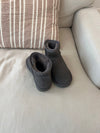 Malabo teddy boots short - grey