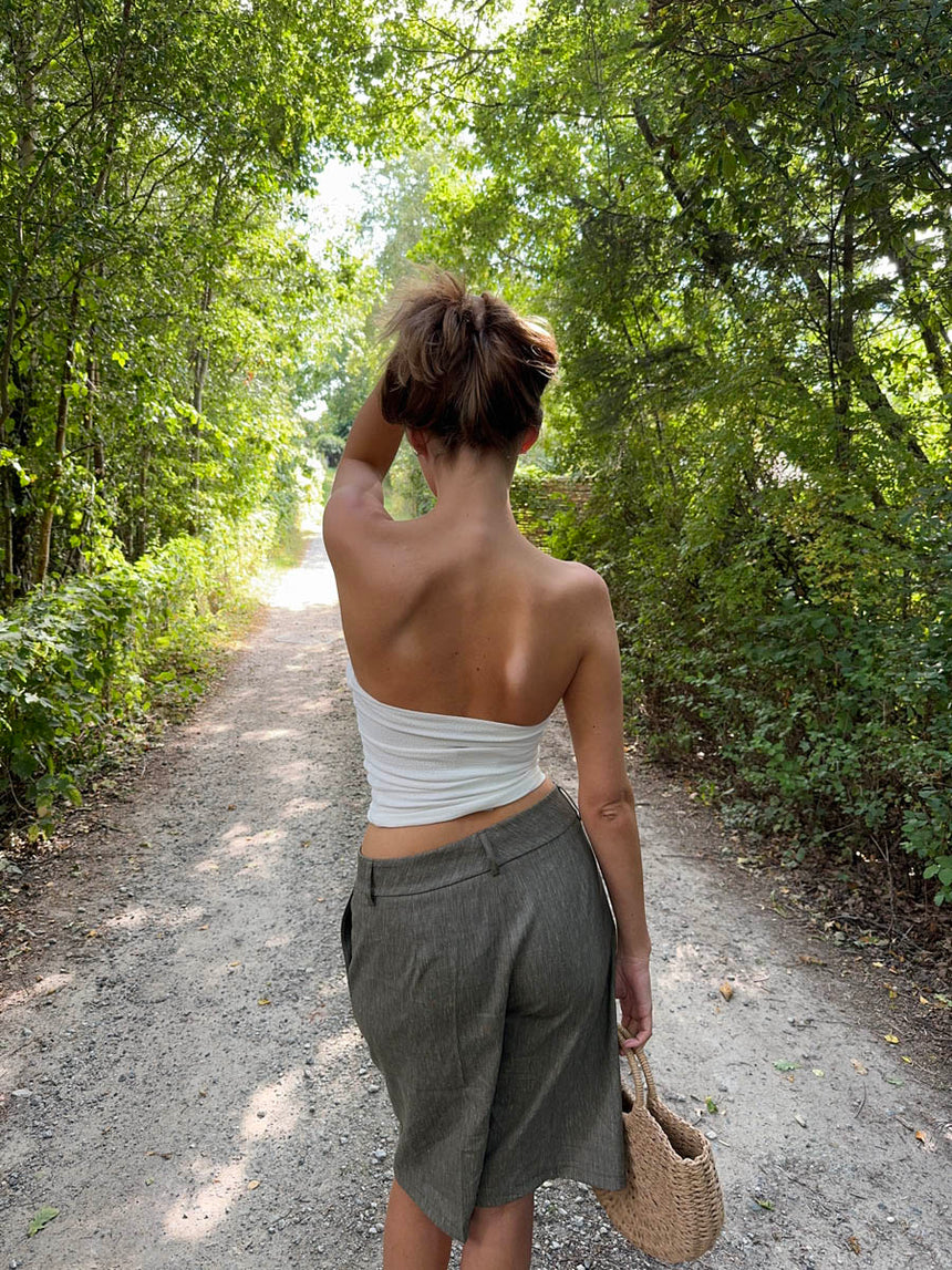 Muda bandeau top - White