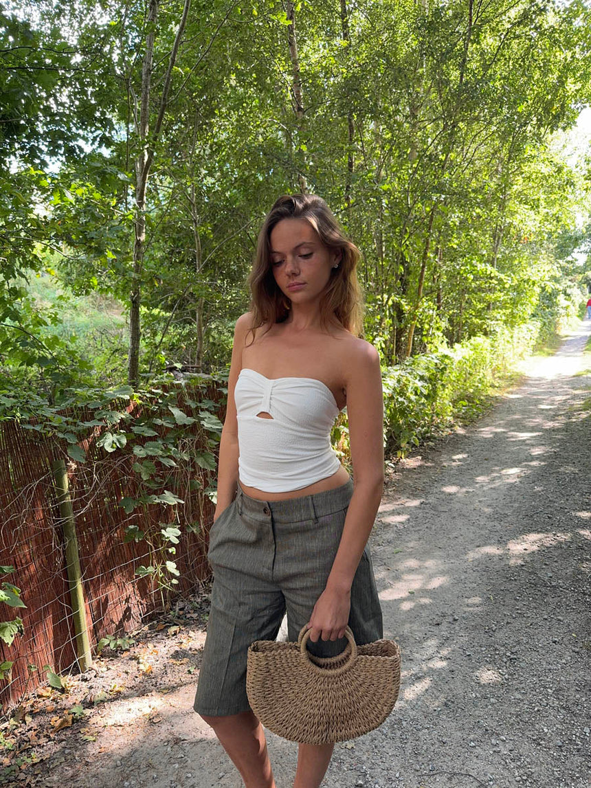 Muda bandeau top - White