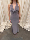 Pauline dress with open back - Taupe