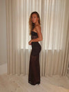 Chardina bandeau dress with glitter - Brown