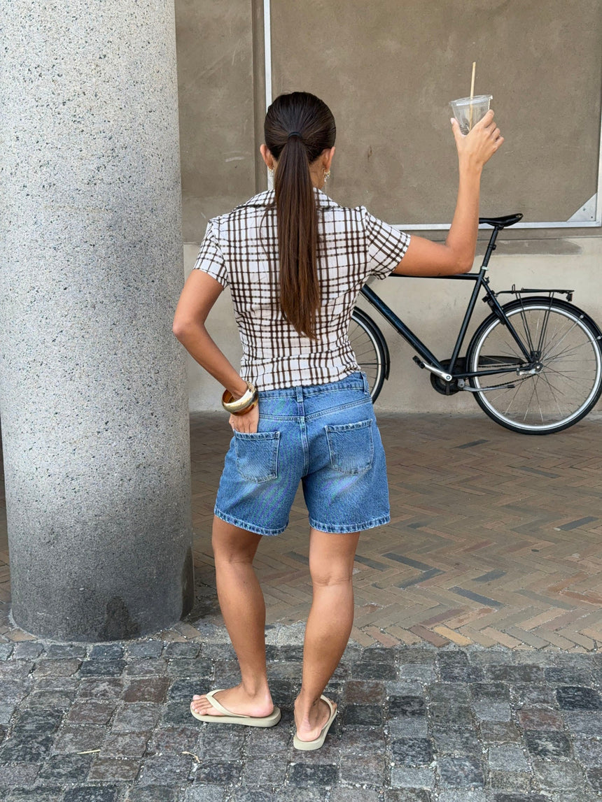 Linda bermuda shorts - Blue denim