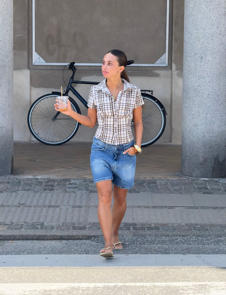 Linda bermuda shorts - Blue denim