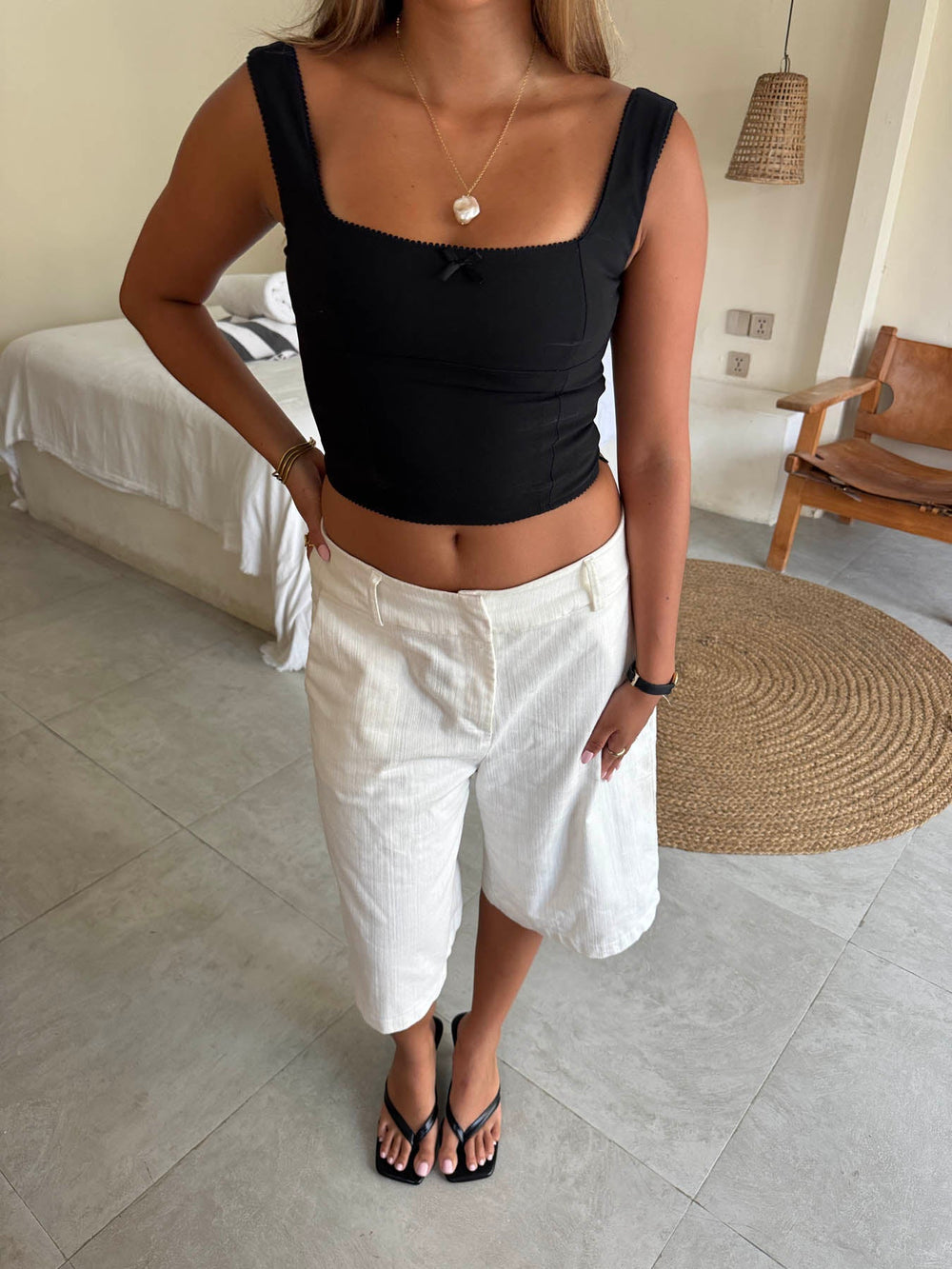 Cilena bermuda shorts - White