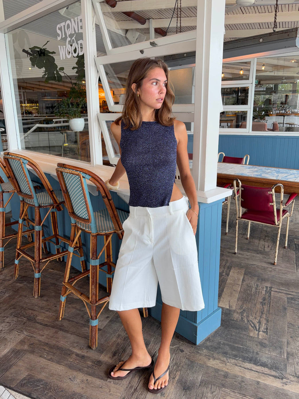 Cilena bermuda shorts - White