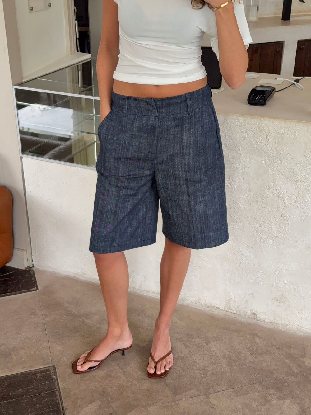 Cilena bermuda shorts - Dark blue