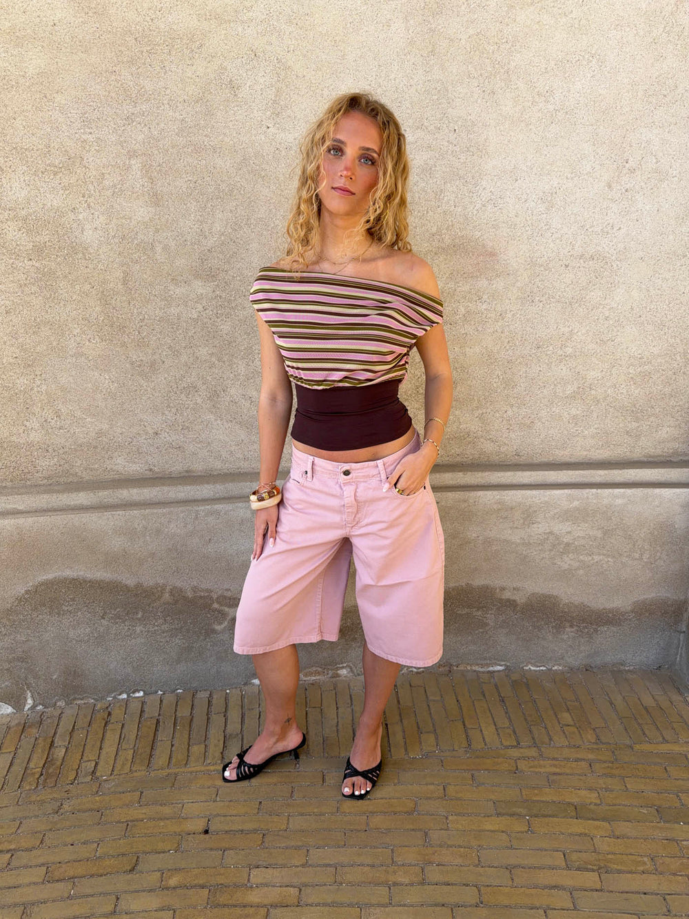 Stova bermuda shorts - Baby pink