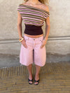 Stova bermuda shorts - Baby pink