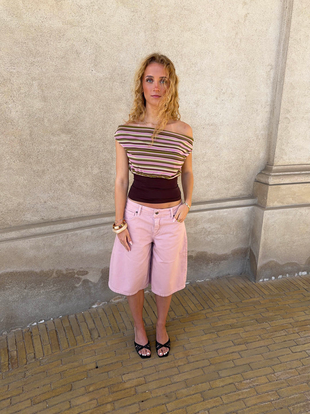 Stova bermuda shorts - Baby pink
