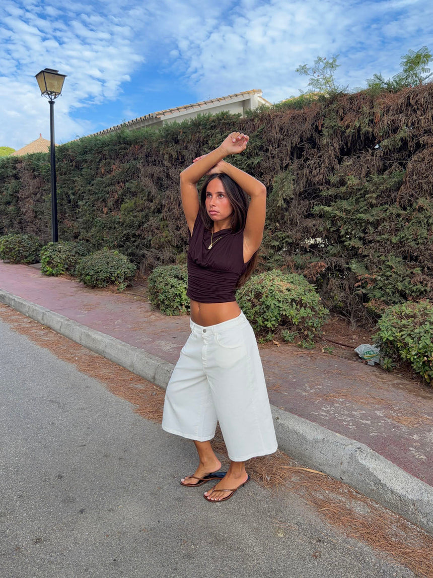 Inga bermuda shorts - White