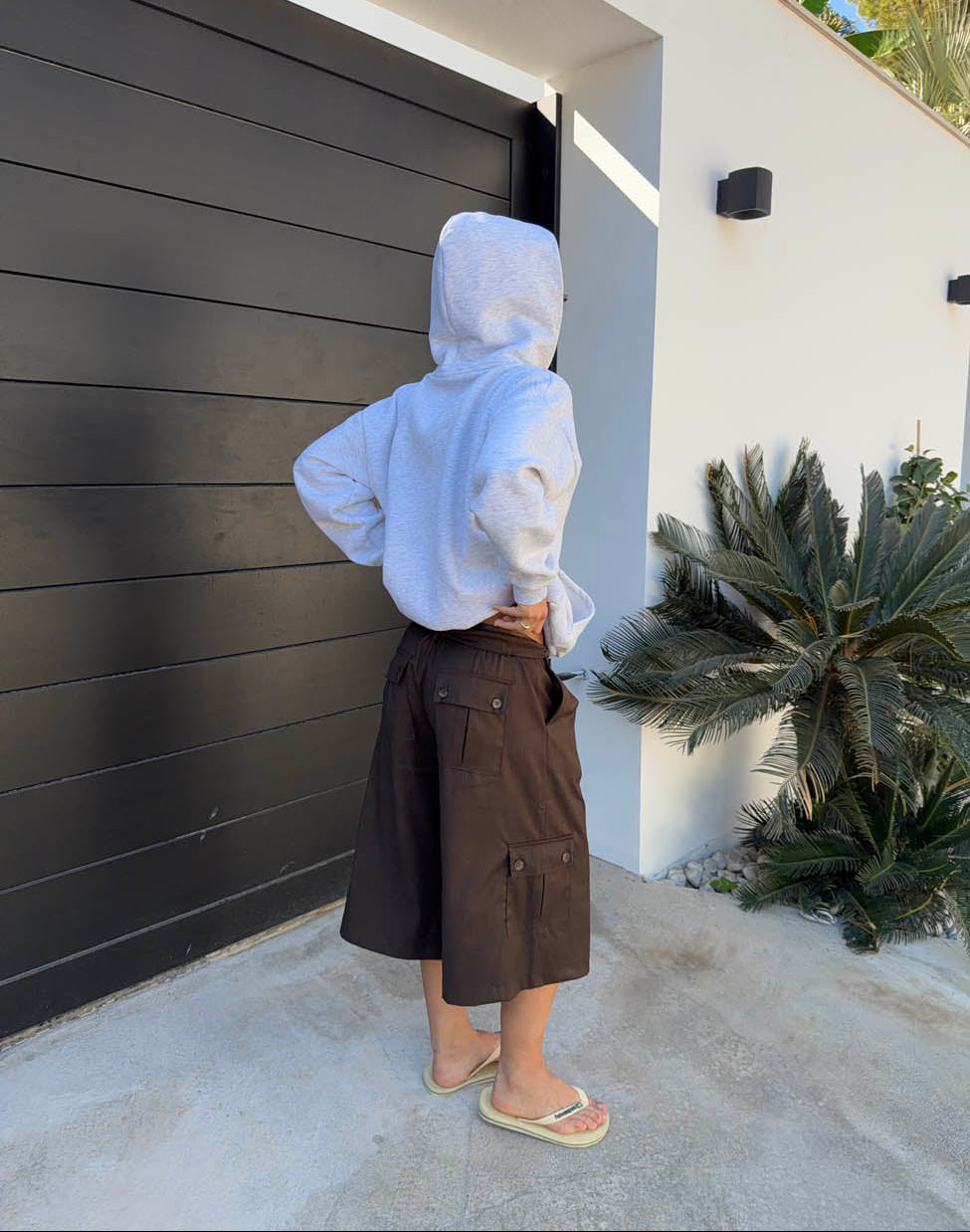 Kelsey bermuda shorts with pin stripes - Brown