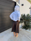Kelsey bermuda shorts with pin stripes - Brown