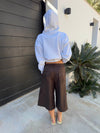 Kelsey bermuda shorts with pin stripes - Brown