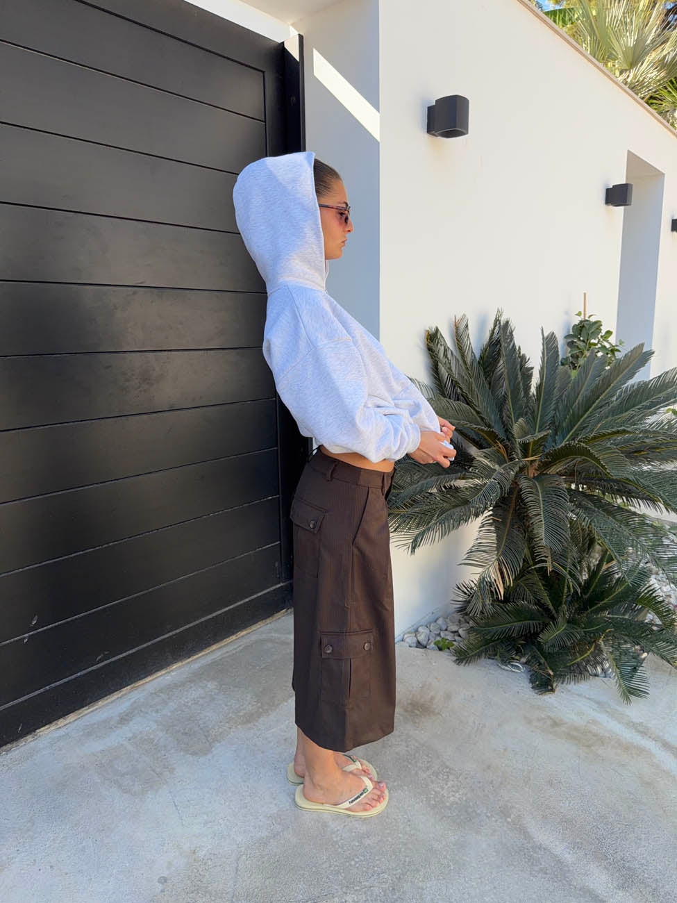 Kelsey bermuda shorts with pin stripes - Brown