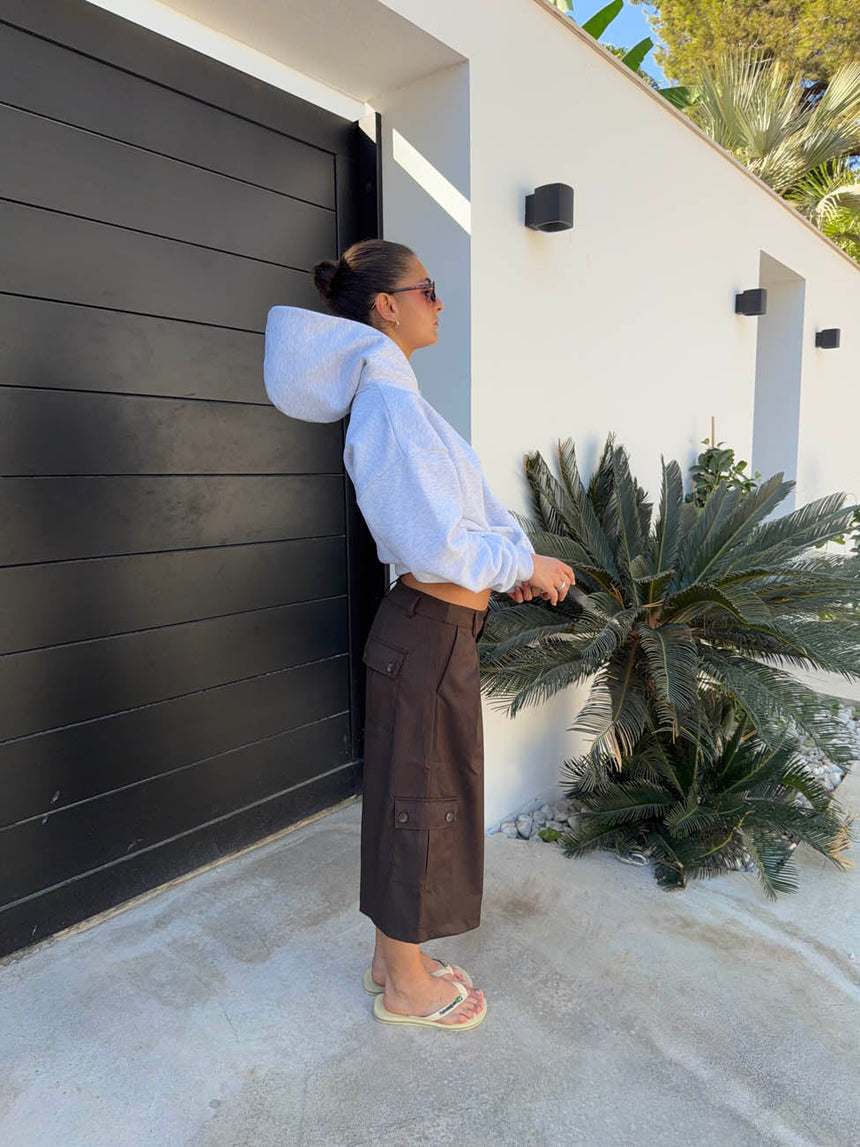 Kelsey bermuda shorts with pin stripes - Brown