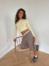 Teha bermuda shorts with lace - Beige/white