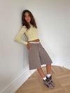 Teha bermuda shorts with lace - Beige/white