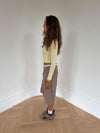 Teha bermuda shorts with lace - Beige/white