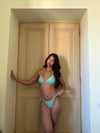 Kiana bikini - green with white dots