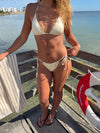 Paloma bikini with glitter - White