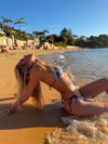 Chamaika bikini with polkadots and lace trims - Navy/white