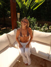 Elia bikini with polka dots - Brown/white
