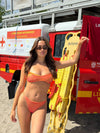 Sveva bikini with stribes - orange/red