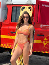 Sveva bikini with stribes - orange/red