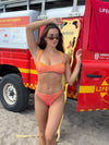 Sveva bikini with stribes - orange/red