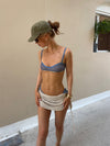 Tuvalo bikini with stripes - Blue/brown